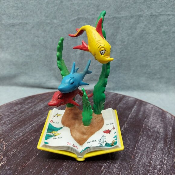 Dr. Seuss "One Fish Two Fish" Book Figurine - Picture 1 of 12